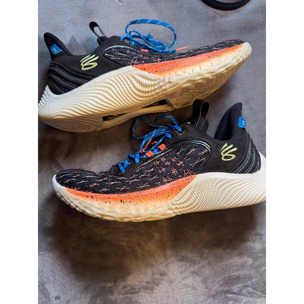 Under Armour Curry Flow 9 For the W Black Orange Blue 3025684-004 Mens 10.5 - Picture 8 of 9